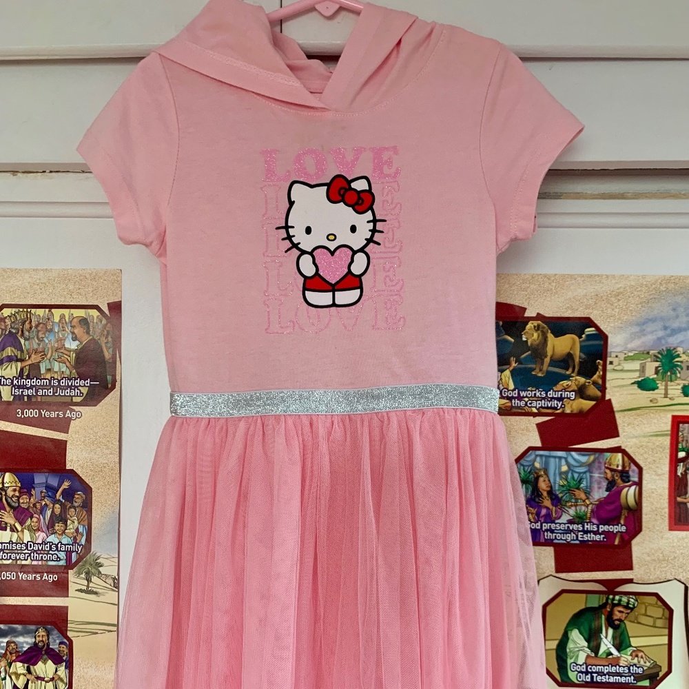 Hello Kitty Pink Casual Dress for Kids